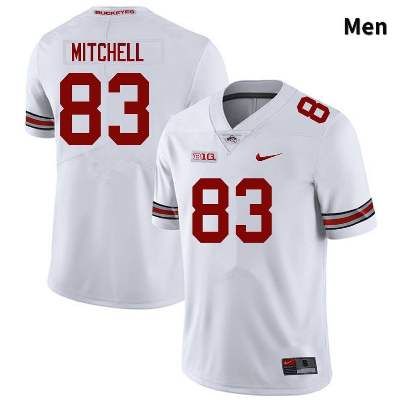 Ohio State Buckeyes Joop Mitchell Men's #83 White Authentic Stitched College Football Jersey